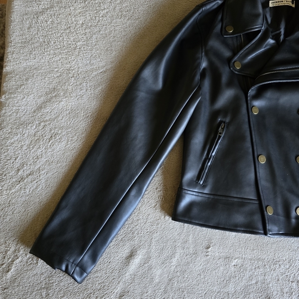 Jackson Rowe Bond Faux Leather Jacket size small - Picture 5 of 16